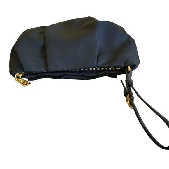 Prada Bow-Detailed Nylon Wristlet Clutch in Black - Picture 11 of 16